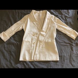 Cream linen blazer